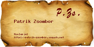 Patrik Zsombor névjegykártya